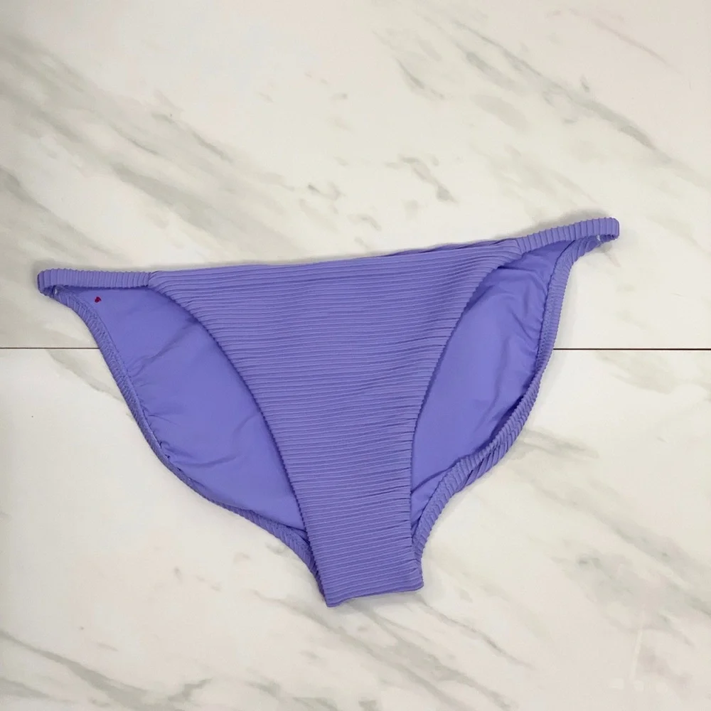 Red Carter Lilac Ribbed Hipster Bikini Bottoms Sz L/10